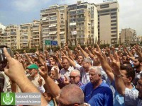 المقدسي يشارك الأعتصام والتضامن من أجل مسلمين مصر