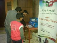 توزيع مساعدات أطفال لأخواننا النازحين من سوريا